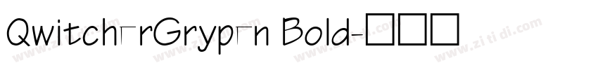 QwitcherGrypen Bold字体转换